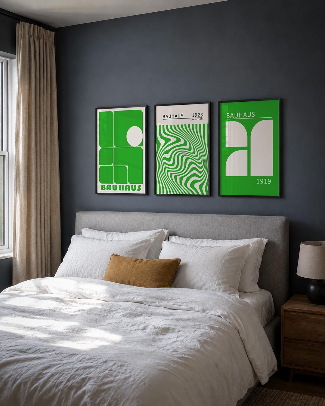 Groene vormenbalans Posterset