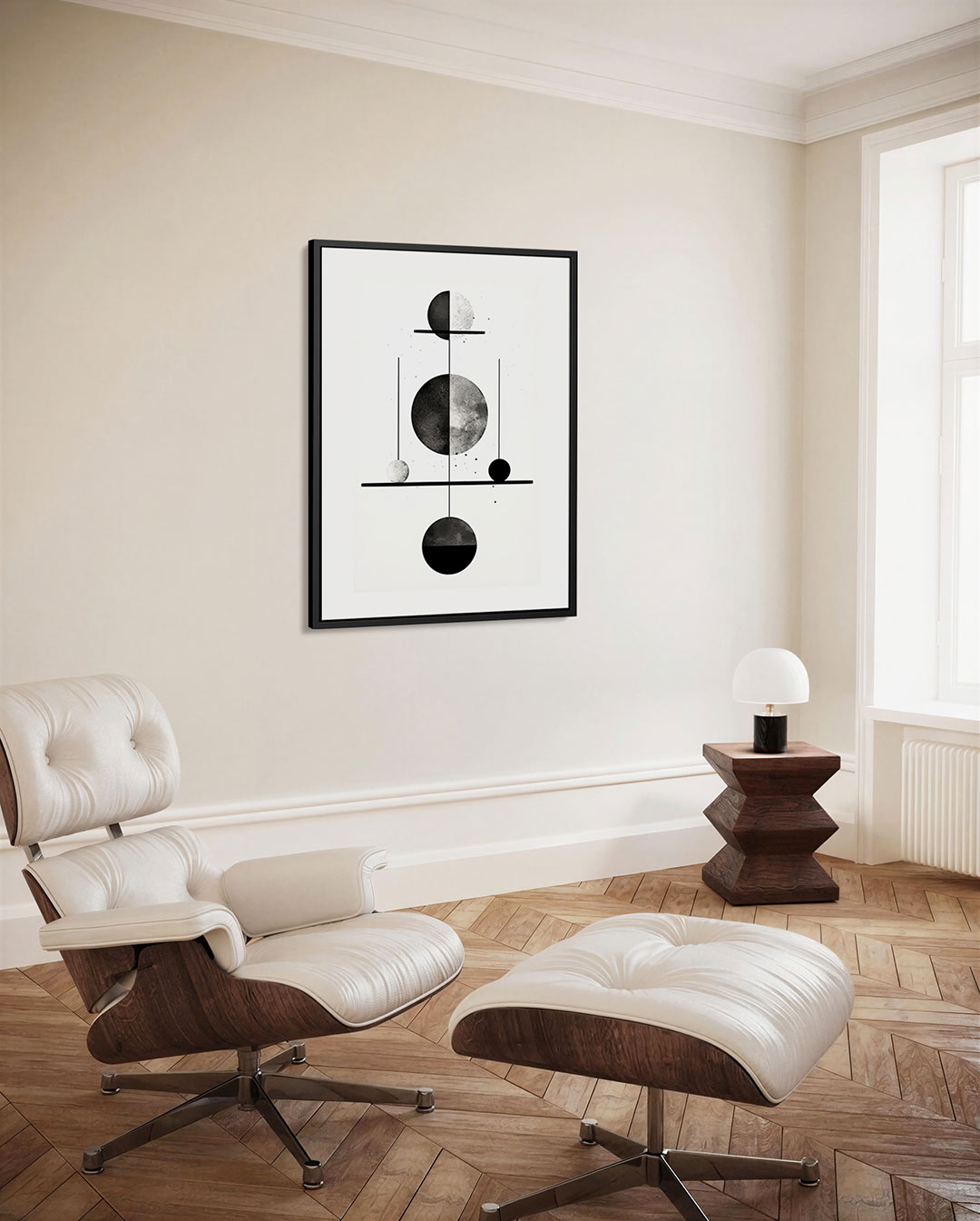 Geometrische vormen compositie Kunstwerk