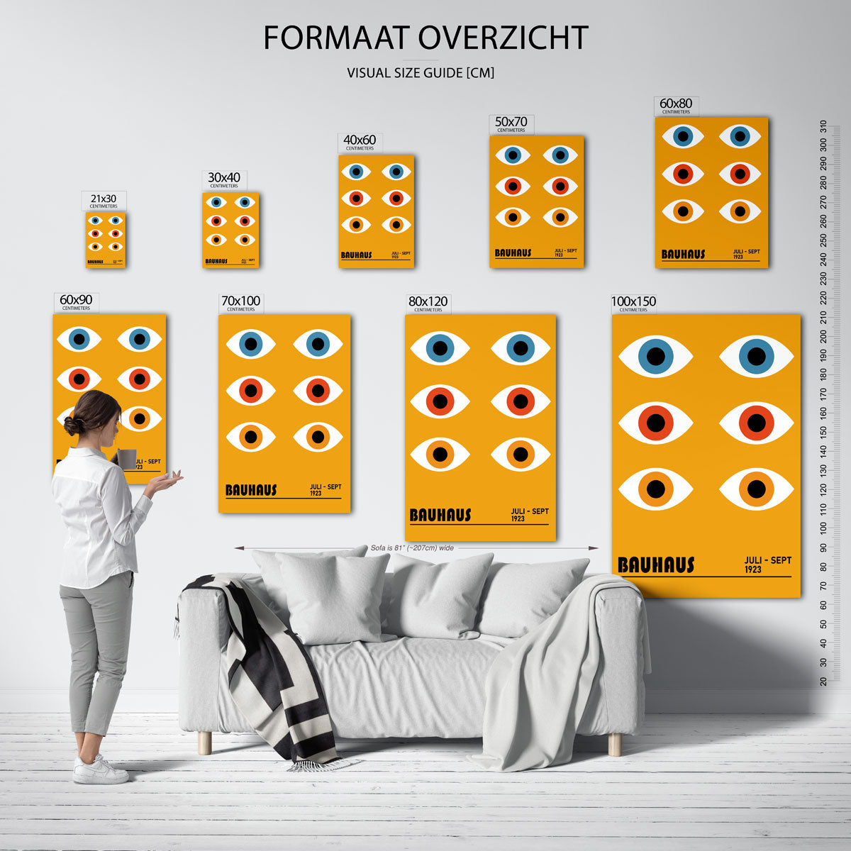Oogvormen en kleur Poster