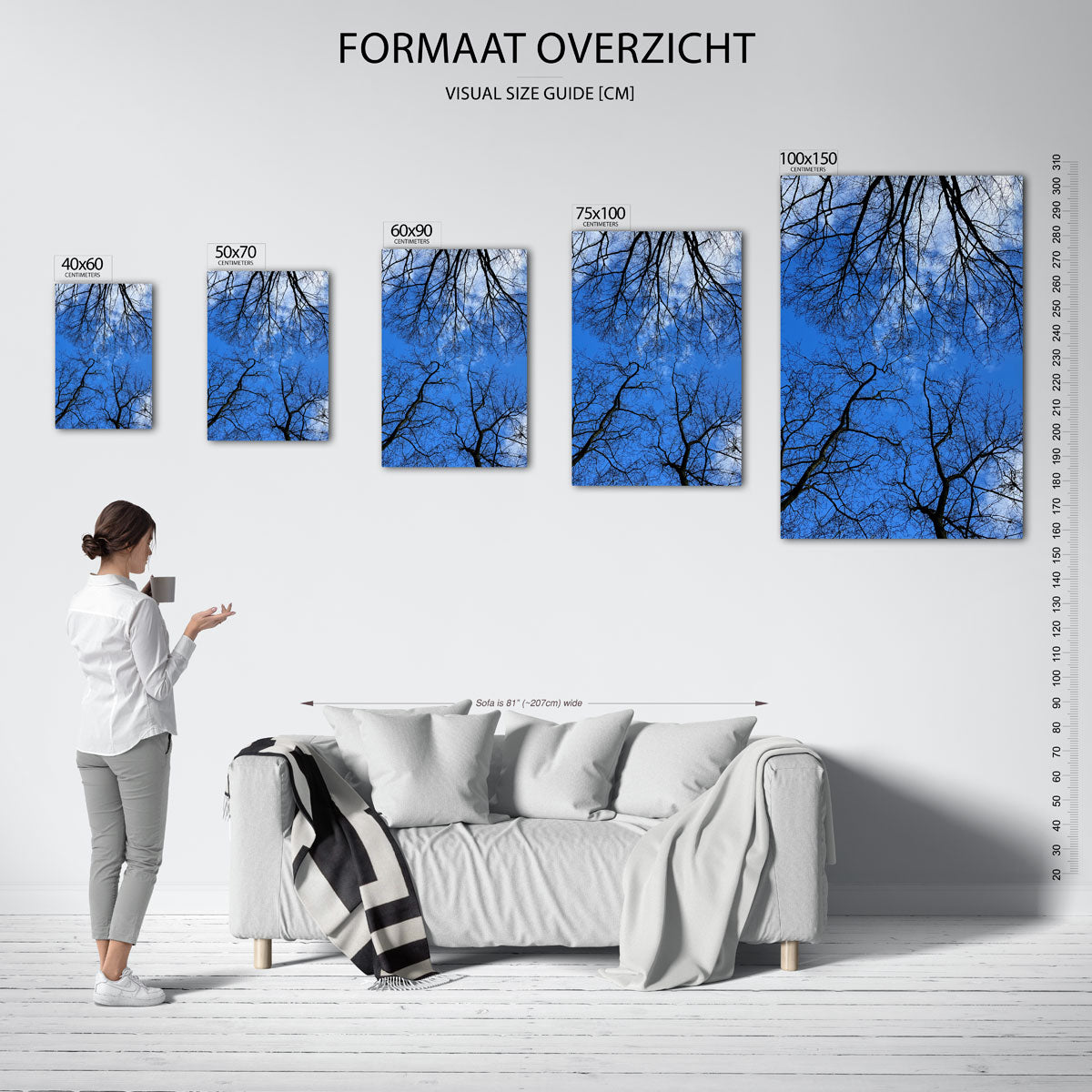 Boomtakken tegen lucht Kunstwerk