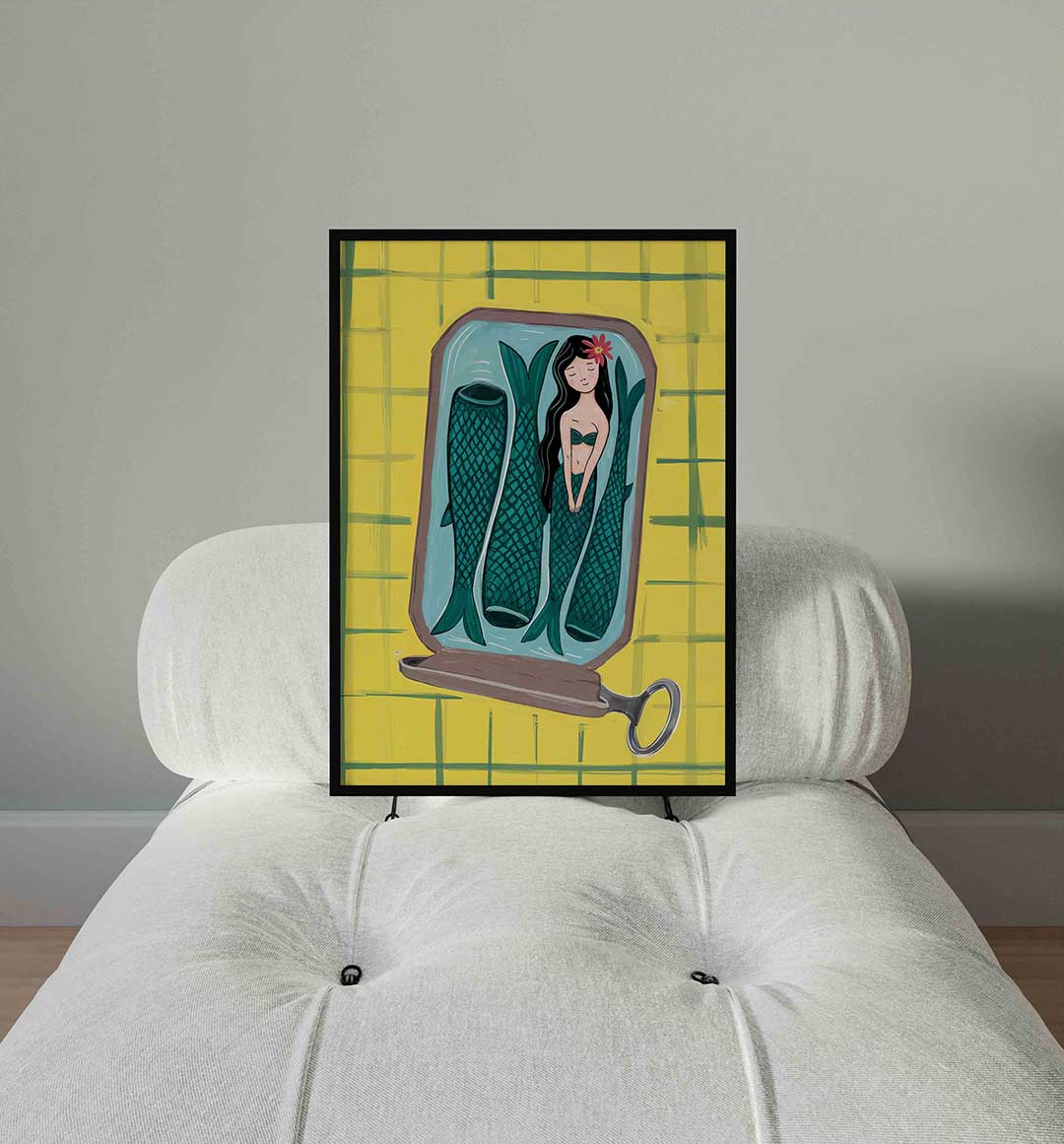 Zeemeermin in blik Poster