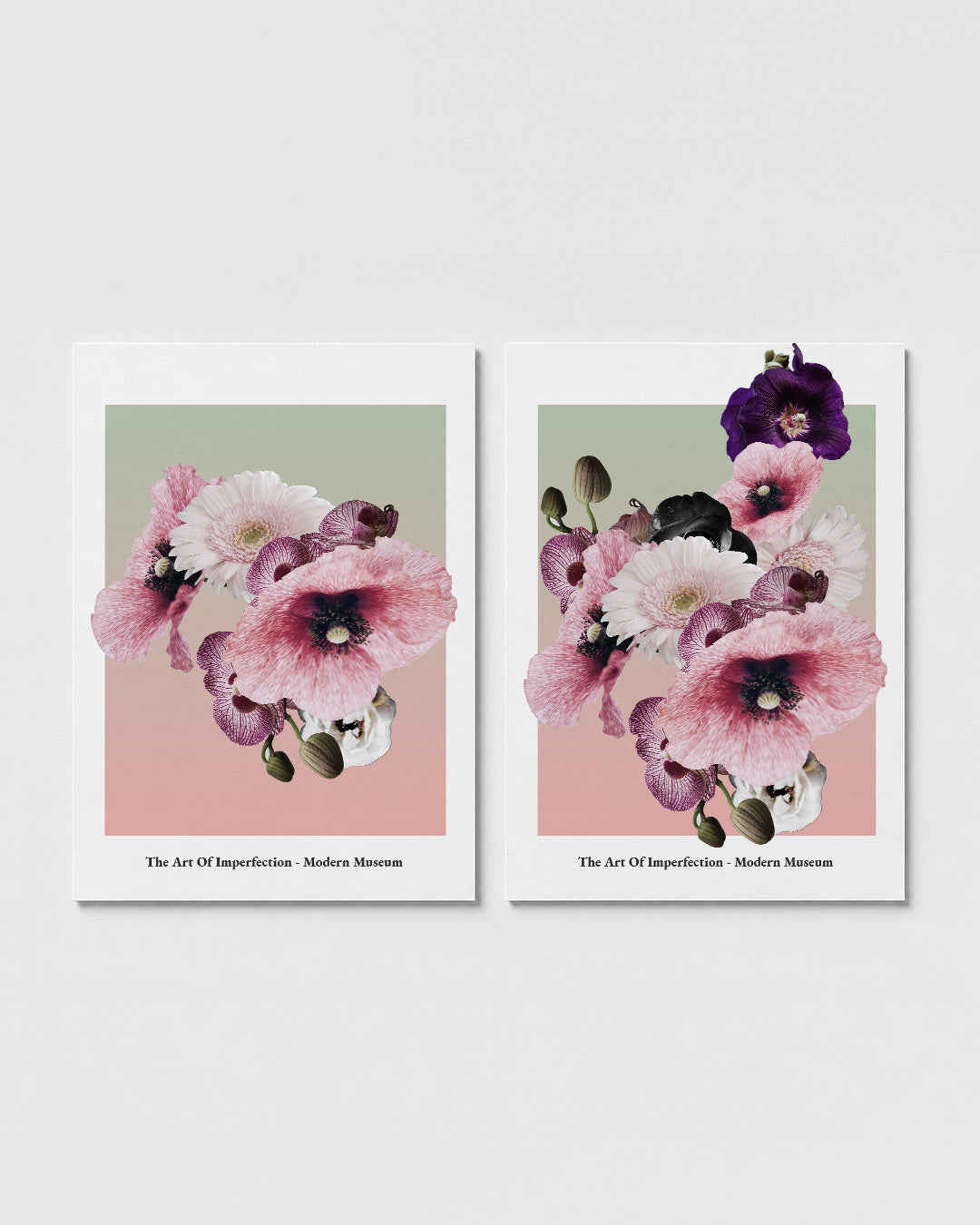 Bloemen en vervaging Posterset