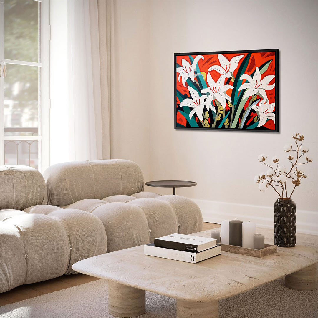 Bloemen en vormen Kunstwerk
