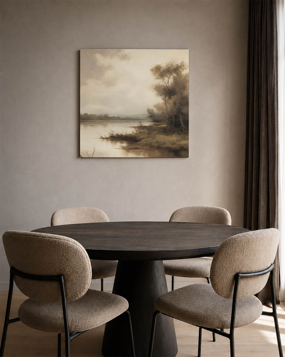 Rustig landschap Kunstwerk