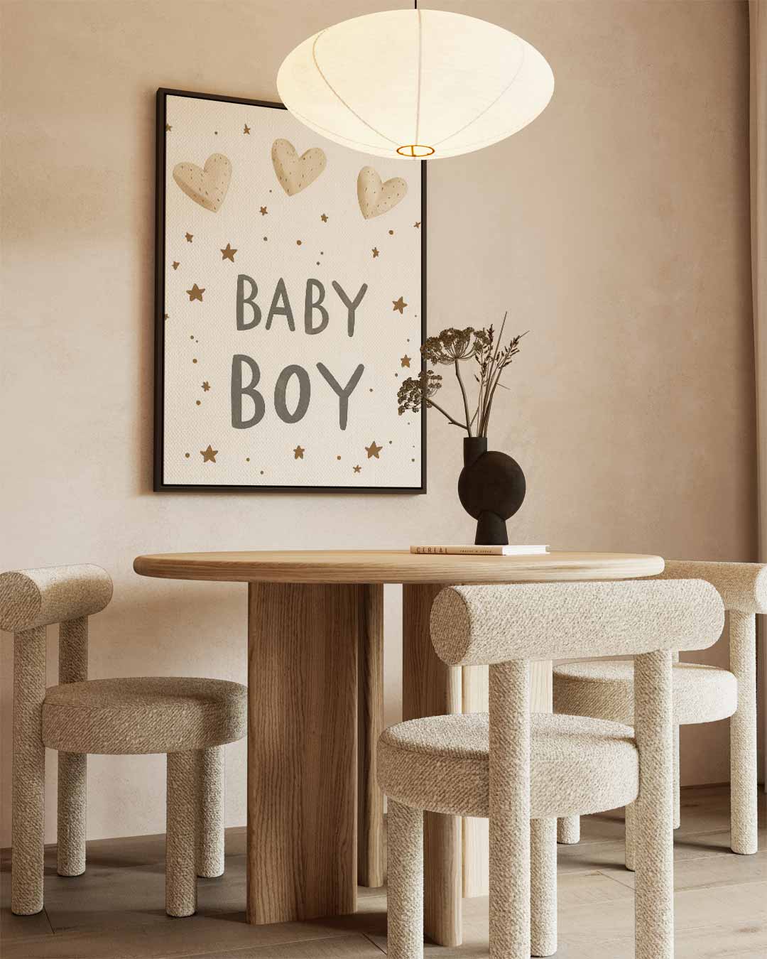 Baby Boy Sterrenhemel Poster Kunstwerk-canvas-dibond-plexiglas-wanddecoratie-WallArtistic