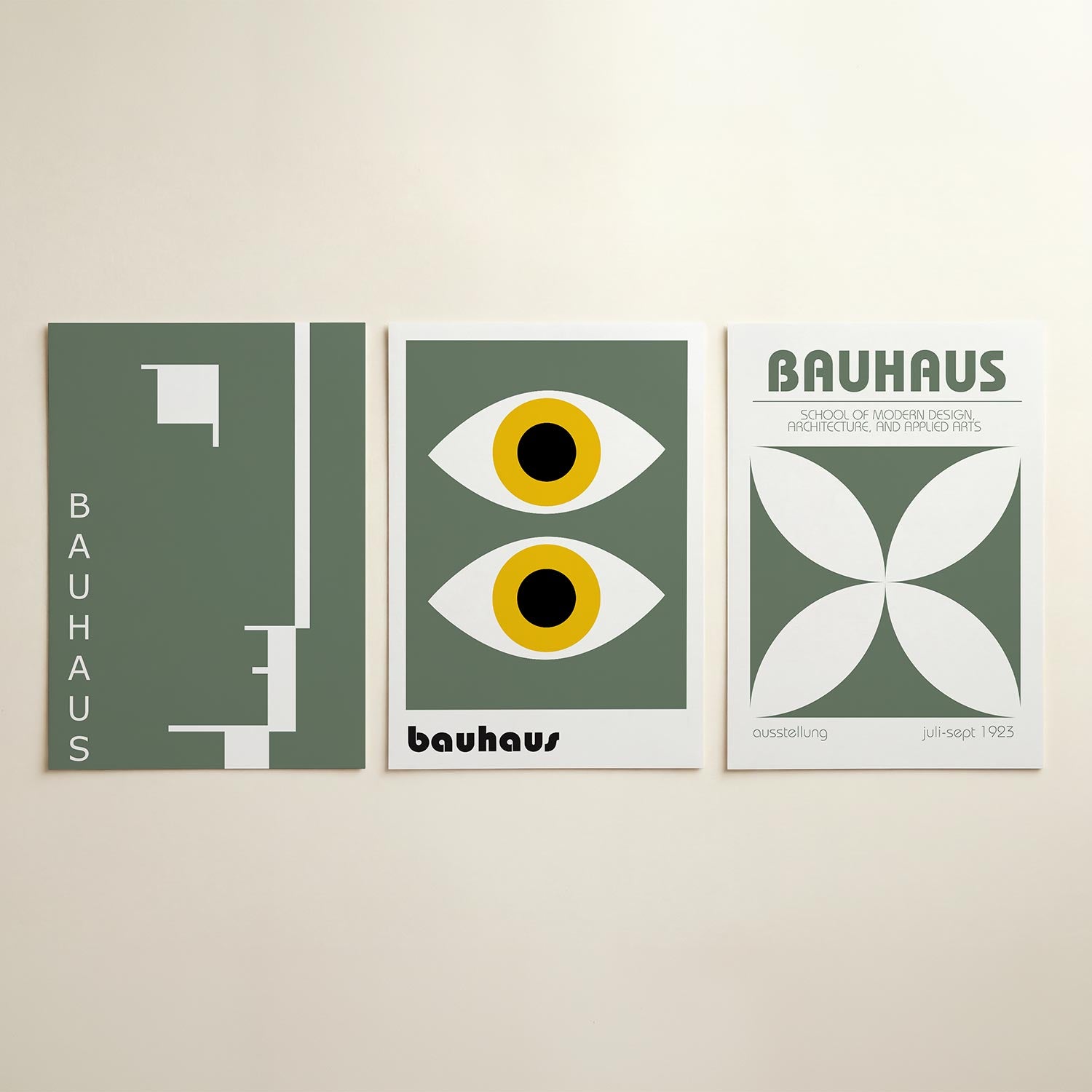 Strakke lijnenspel Posterset