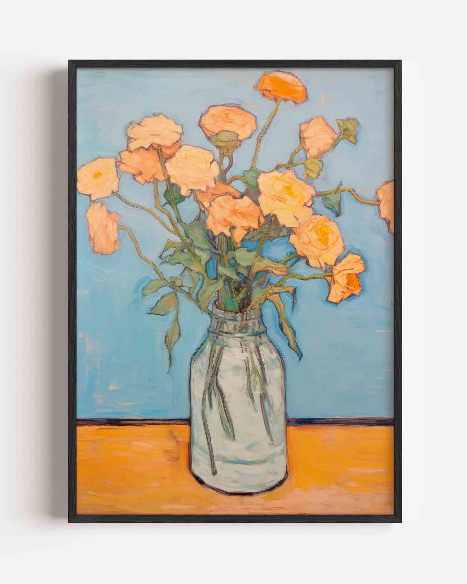Bloemen in vaas Poster