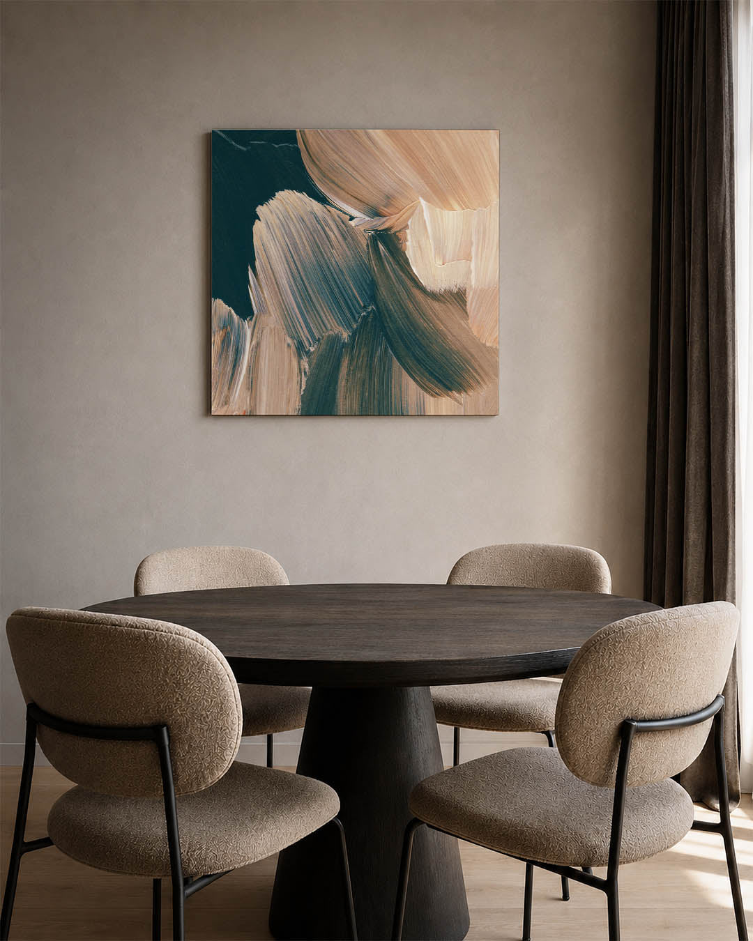 Organische borstelstreken Kunstwerk