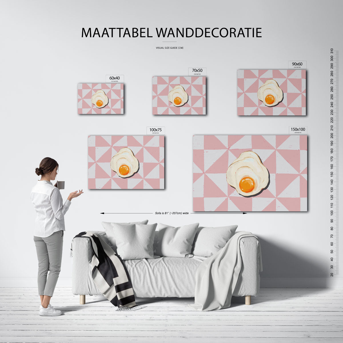 Geometrisch ontbijt Kunstwerk