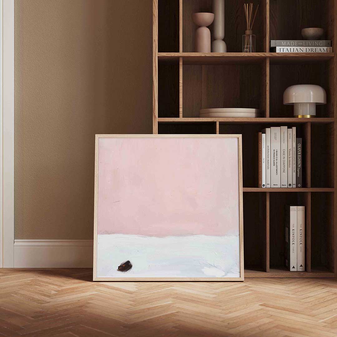 Roze en wit minimalistische Poster