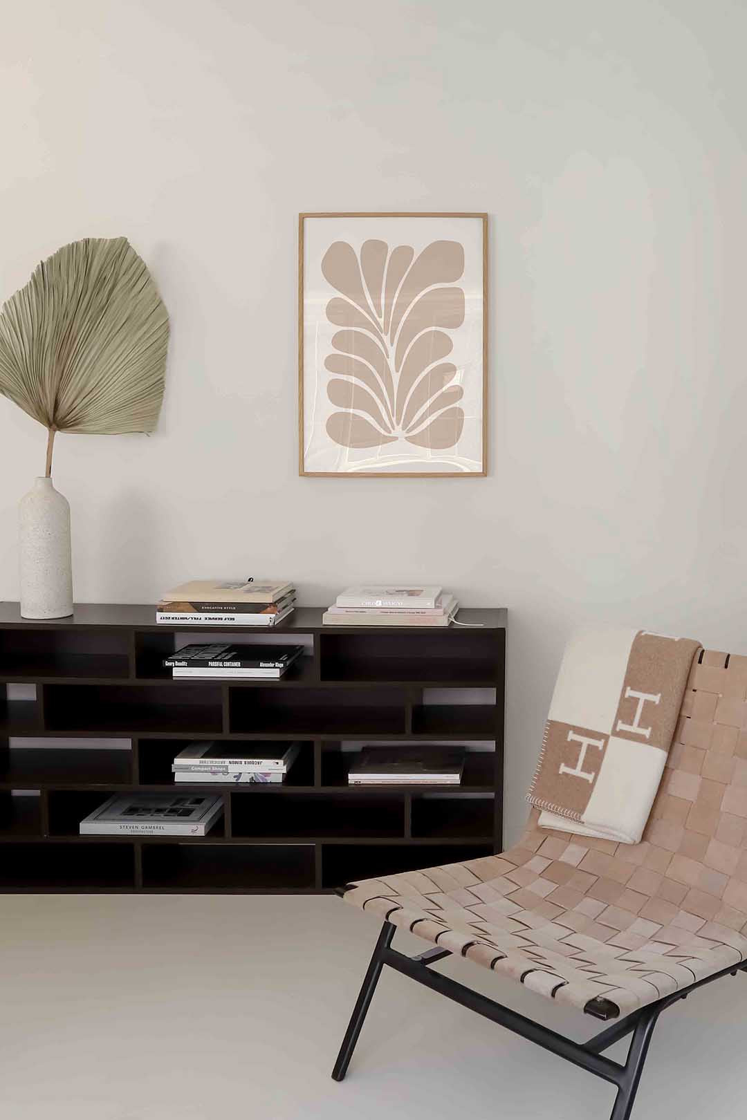 Abstracte beige vormen Poster