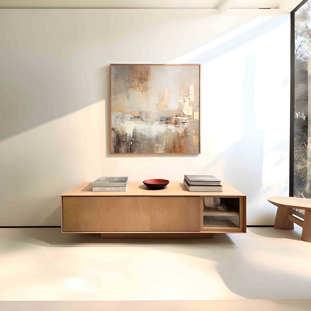 Abstracte beige en bruine textuur Poster