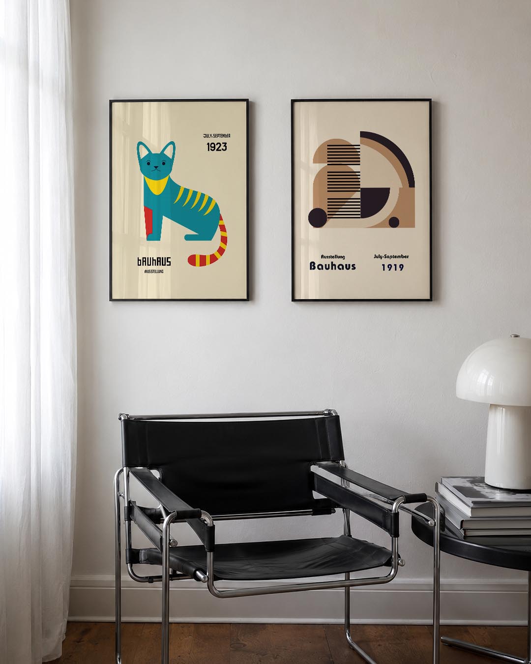 Kleurrijke katfiguur Posterset