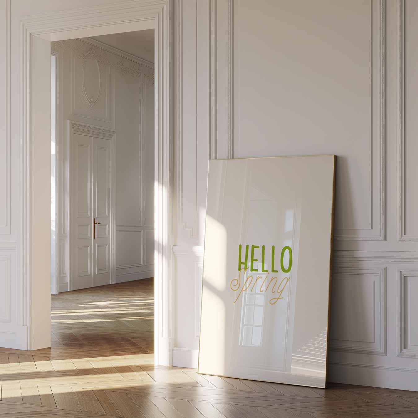 Hello Spring Poster-WallArtistic