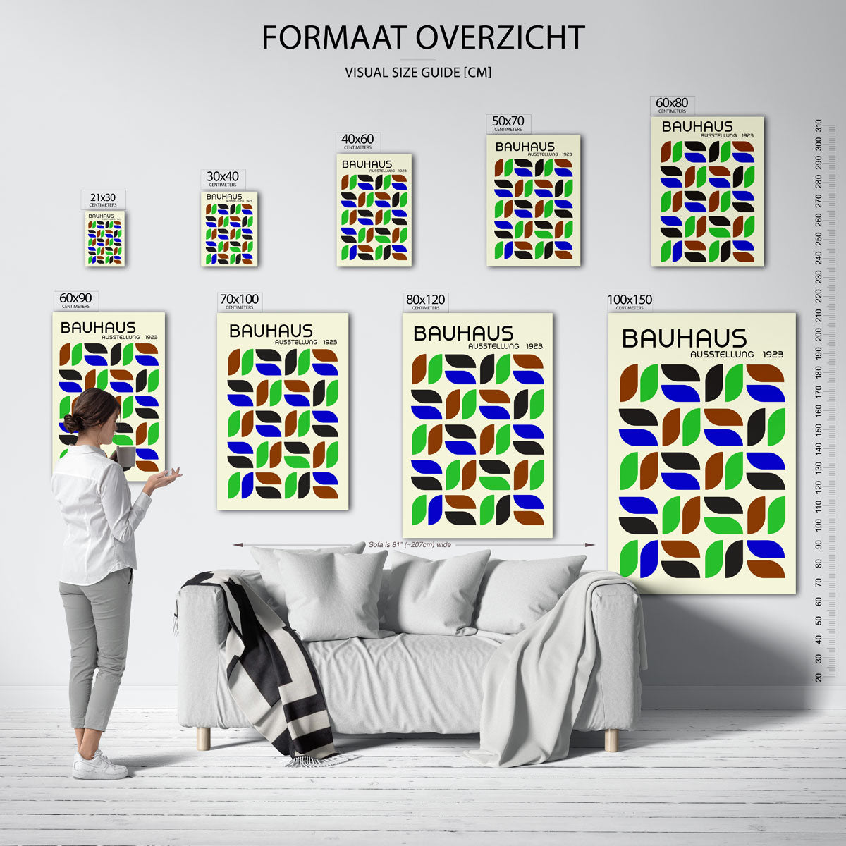 Vormritme en kleur Poster