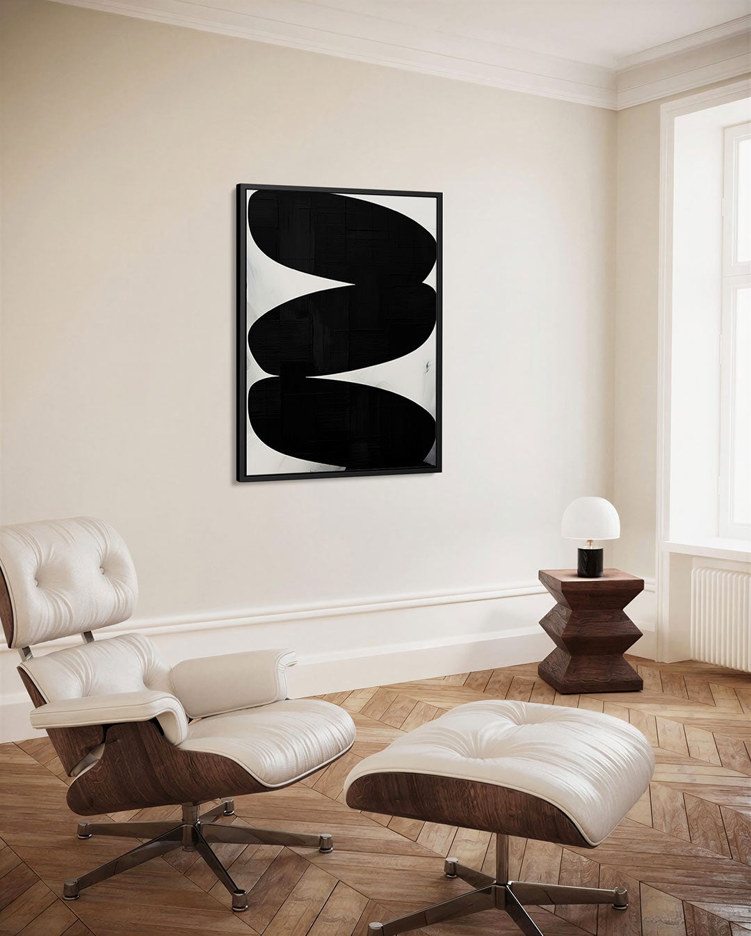 Organische vormen contrast Kunstwerk