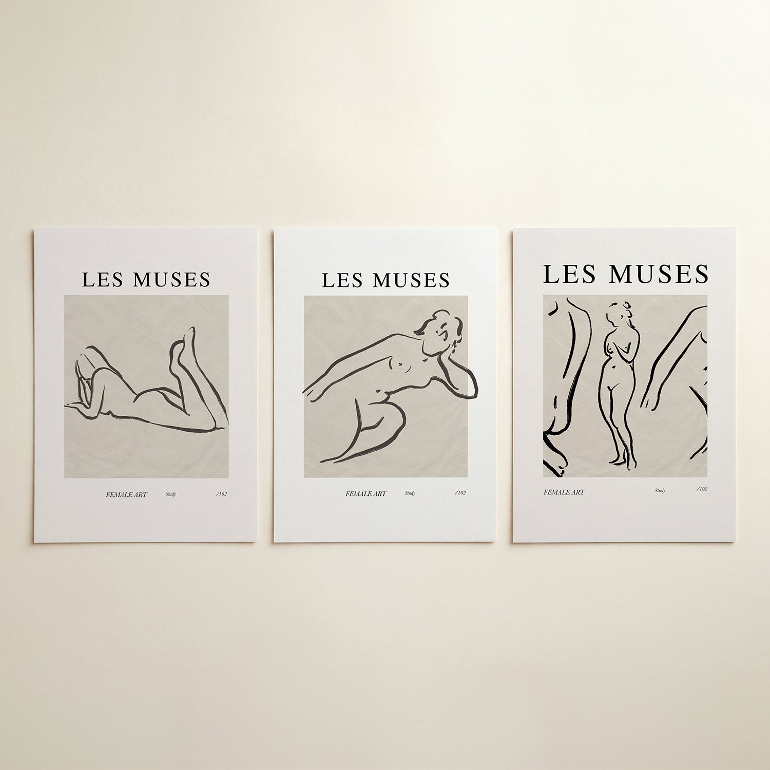 Lijnenspel en vormen Posterset