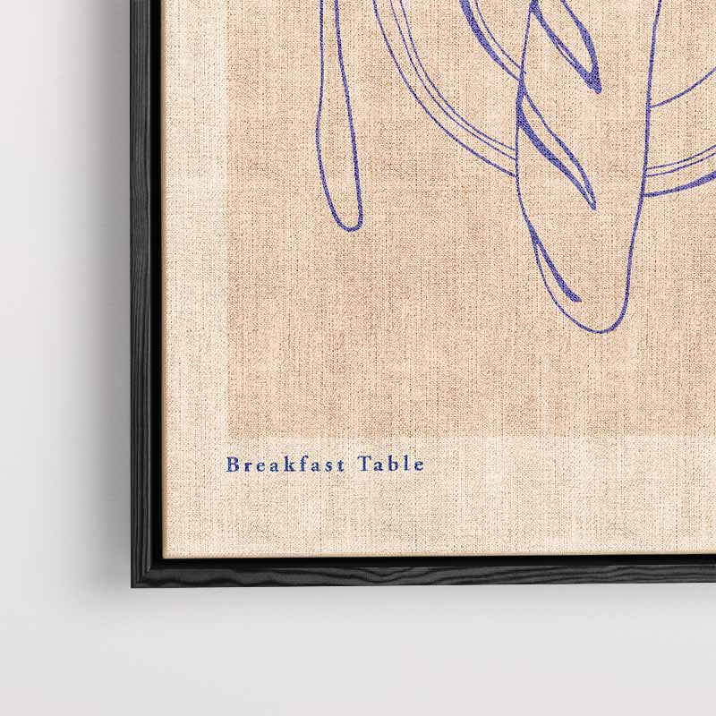 Ontbijt Tafel Illustratie Kunstwerk-canvas-dibond-plexiglas-wanddecoratie-WallArtistic
