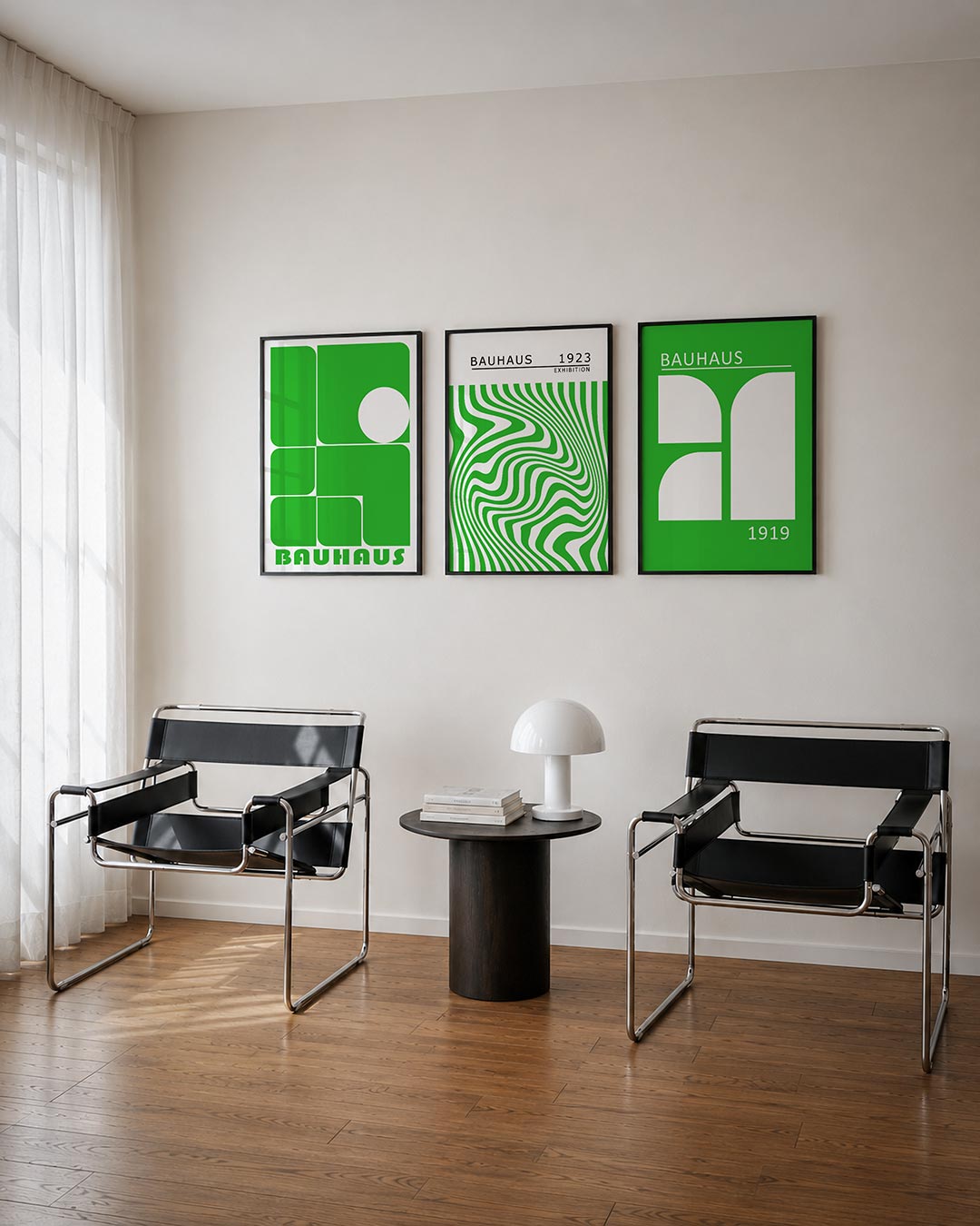 Groene vormenbalans Posterset