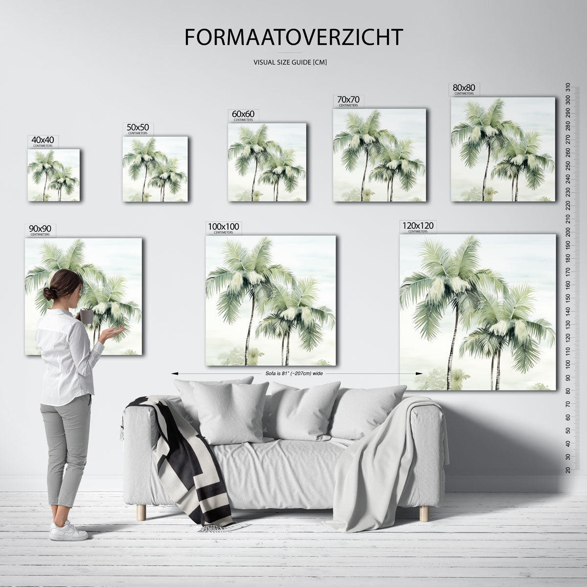 Tropische palmbomen Poster