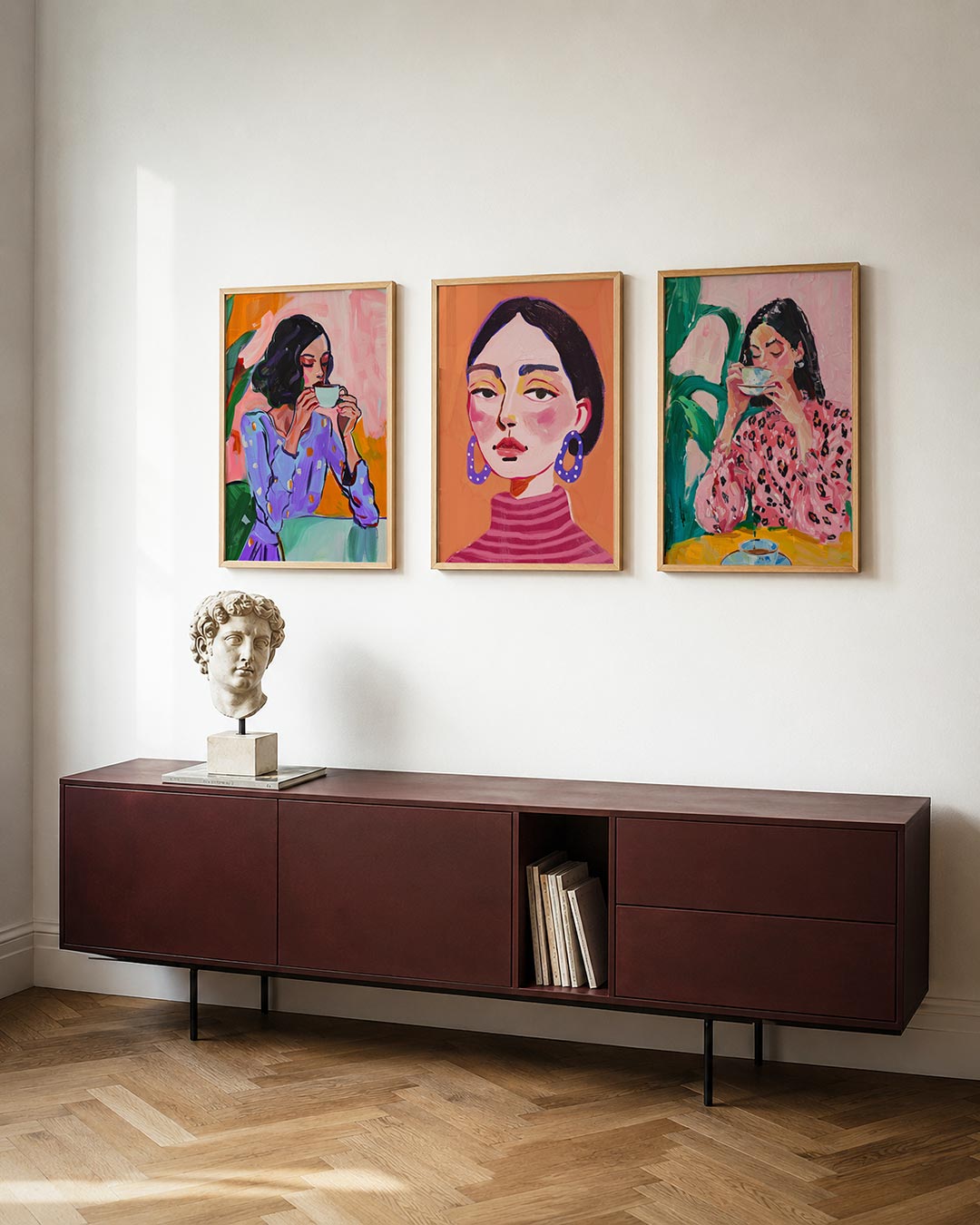 Kleurrijke koffiebeleving Posterset