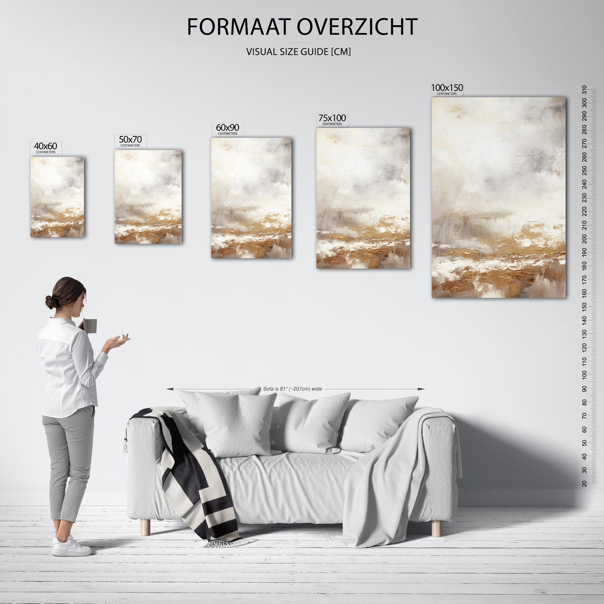 Zachte kleurvlakken Kunstwerk