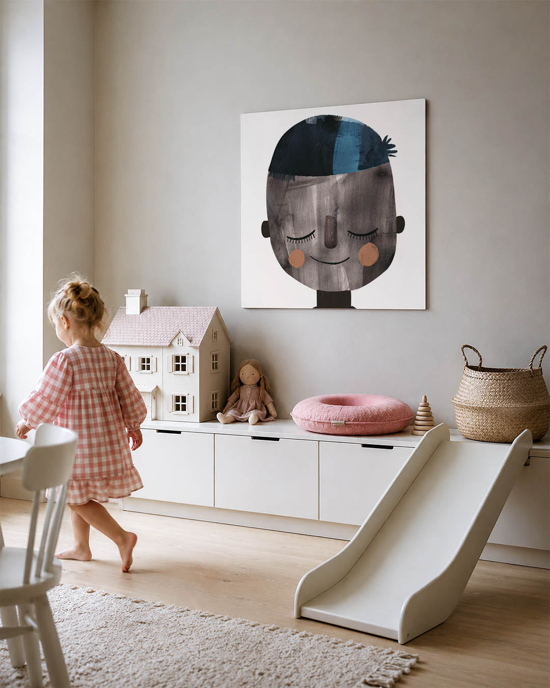Vrolijk gezicht portret Kunstwerk