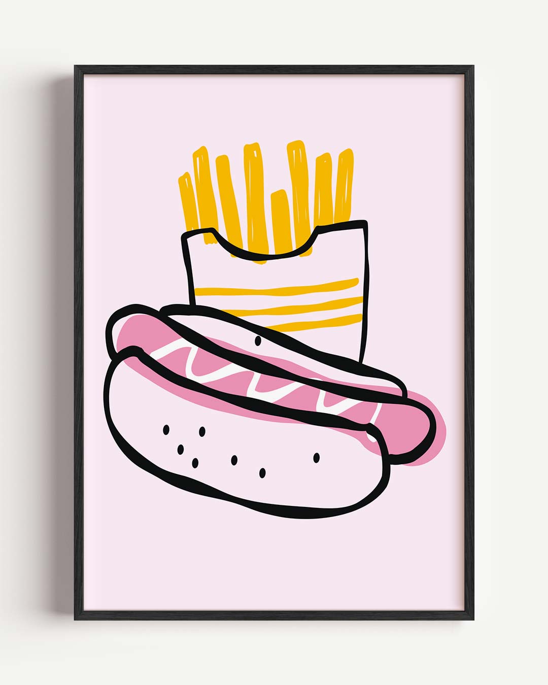 Speelse Fastfood Poster-WallArtistic