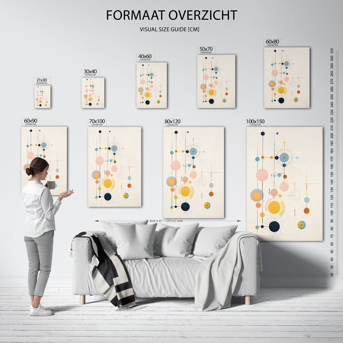 Abstracte cirkels en lijnen Poster