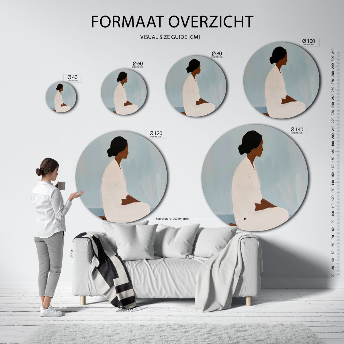 Zittende figuur Muurcirkel