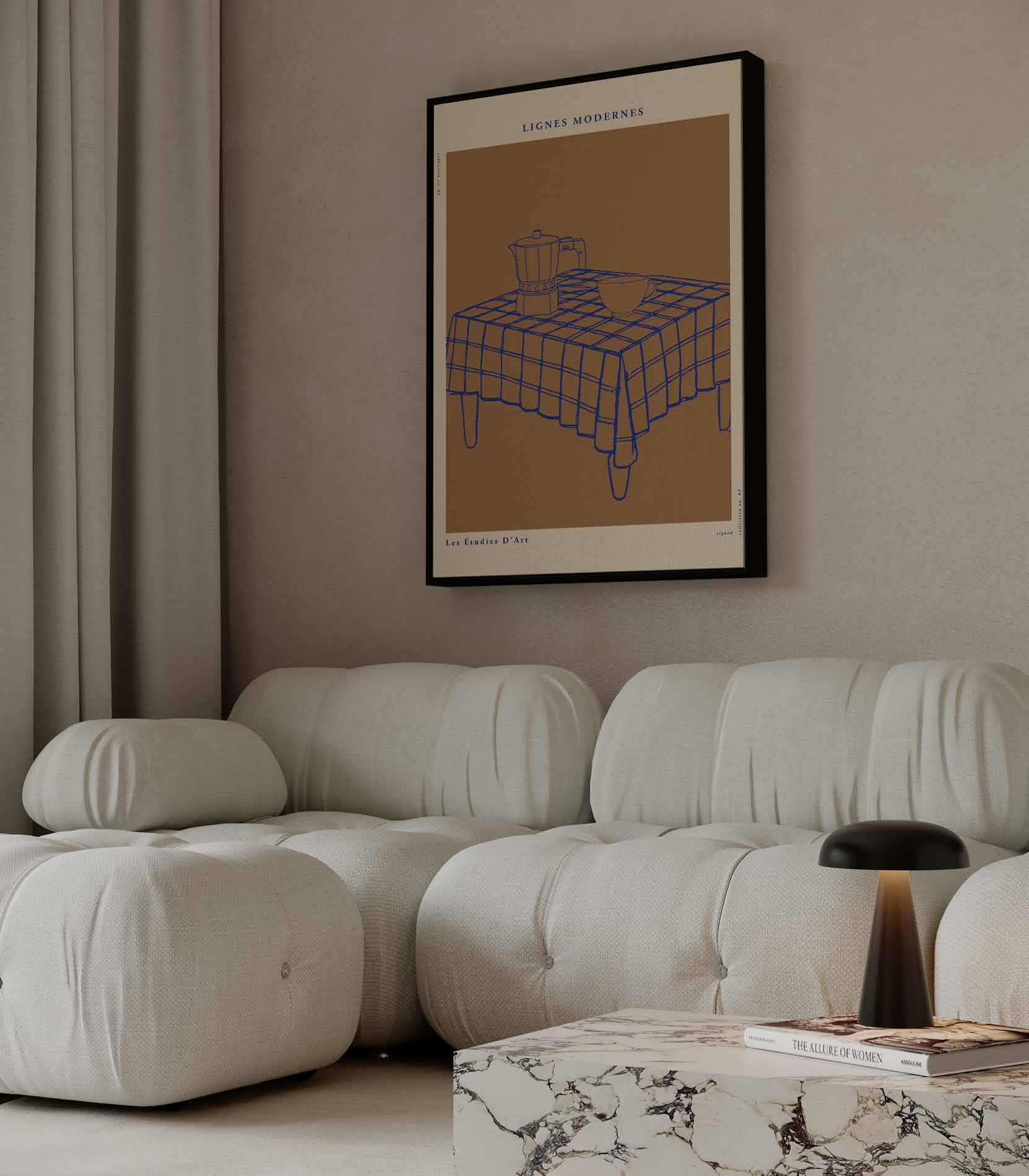Moderne Lijnen Stilleven Kunstwerk-canvas-dibond-plexiglas-wanddecoratie-WallArtistic