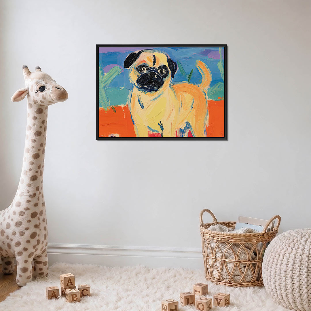 Kleurrijke hond Kunstwerk