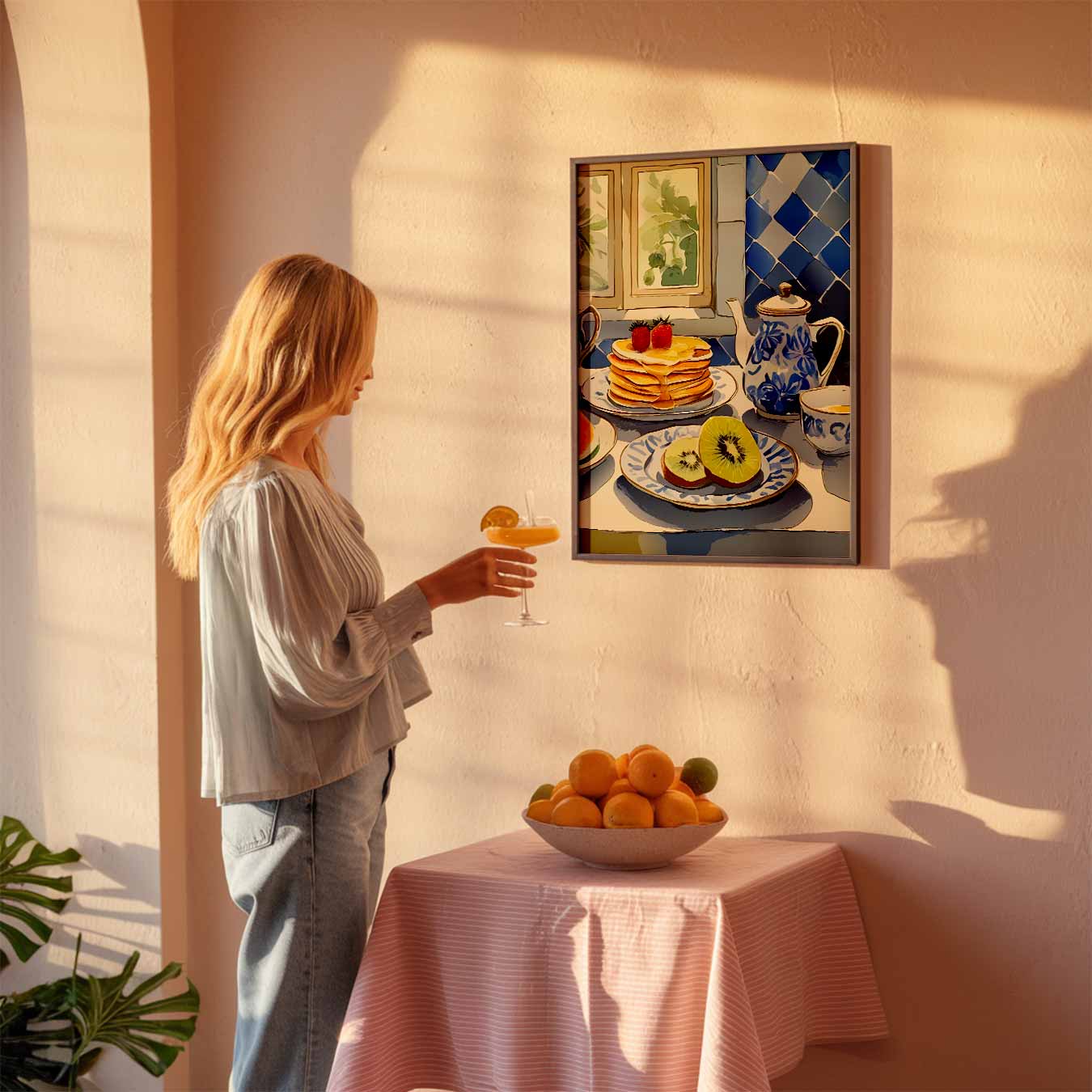 Ontbijt in Zomerse Stijl Poster-WallArtistic