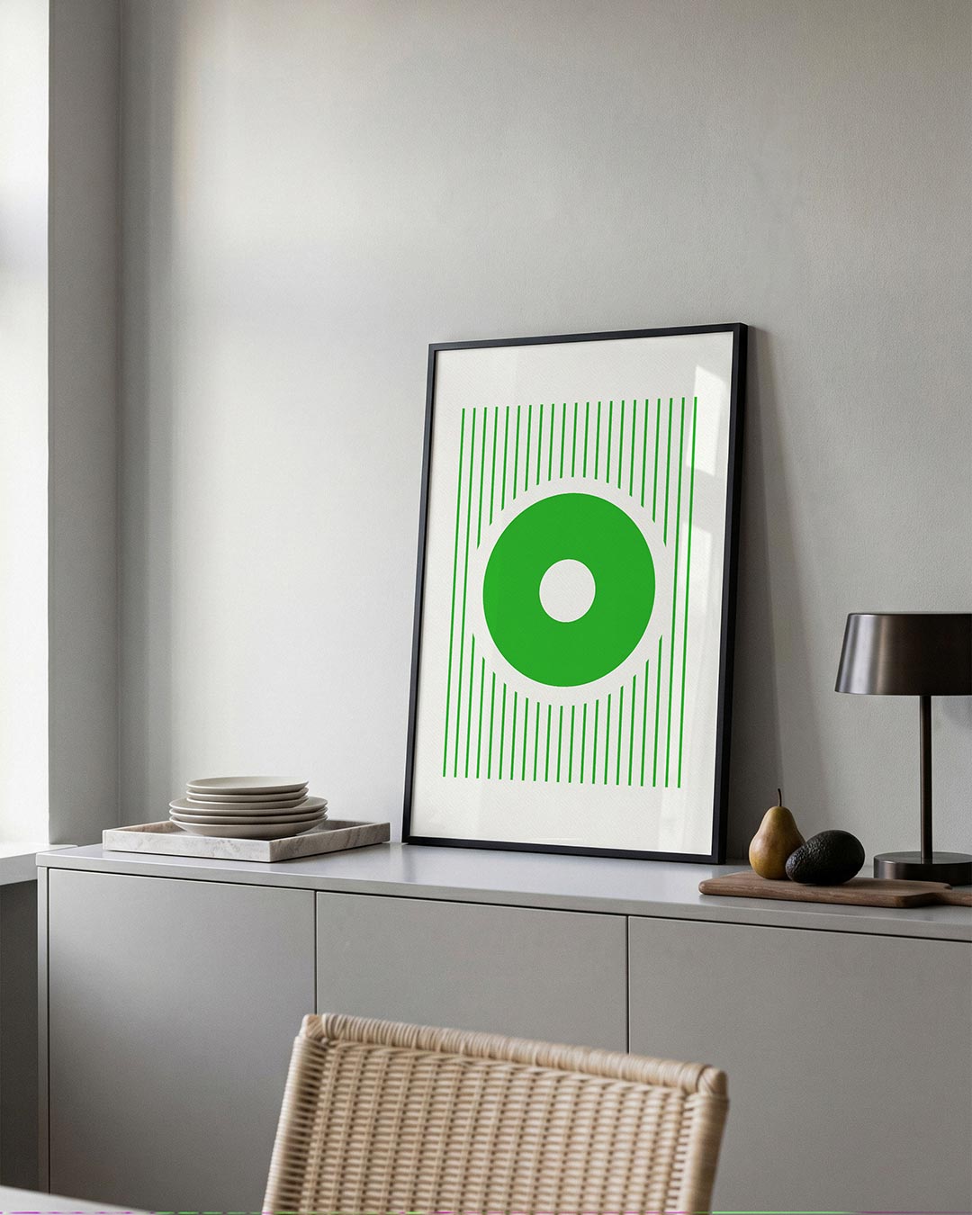 Cirkel en lijnen Poster