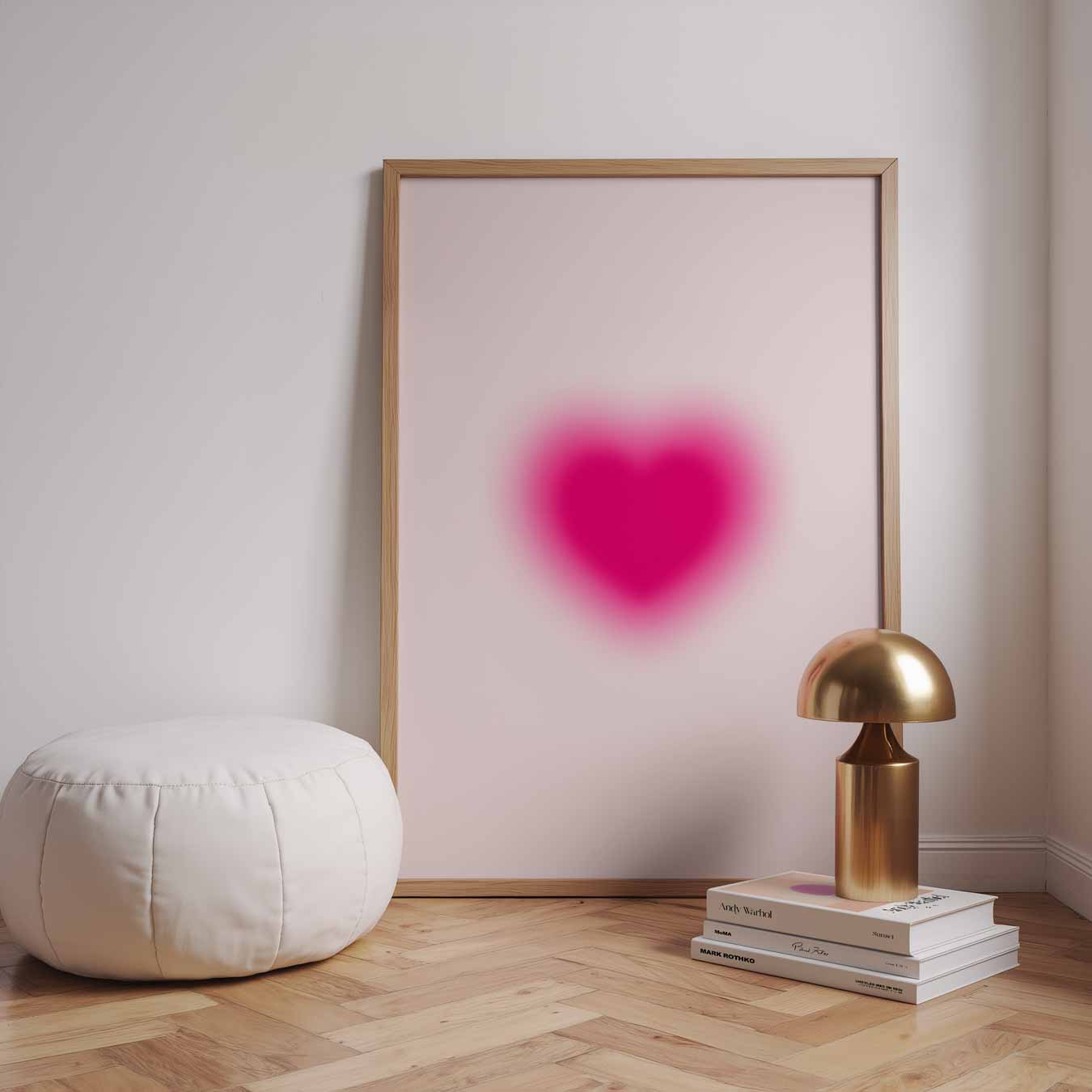 Roze Hart Poster-WallArtistic