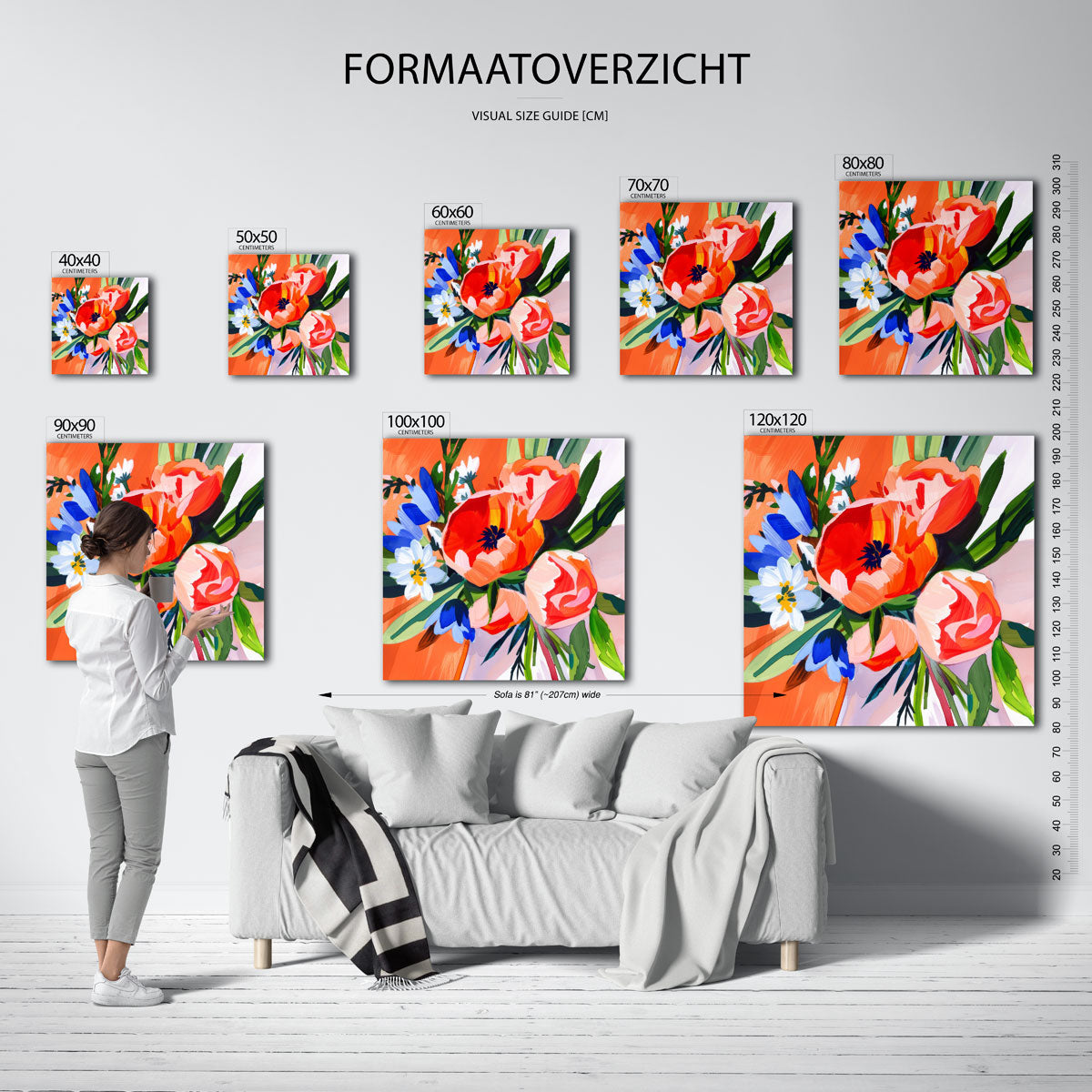 Bloemen en bladeren Poster