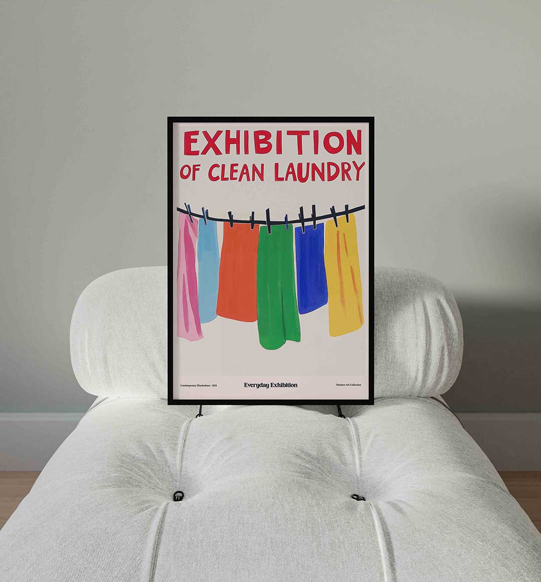 Exhibition of clean laundry Poster