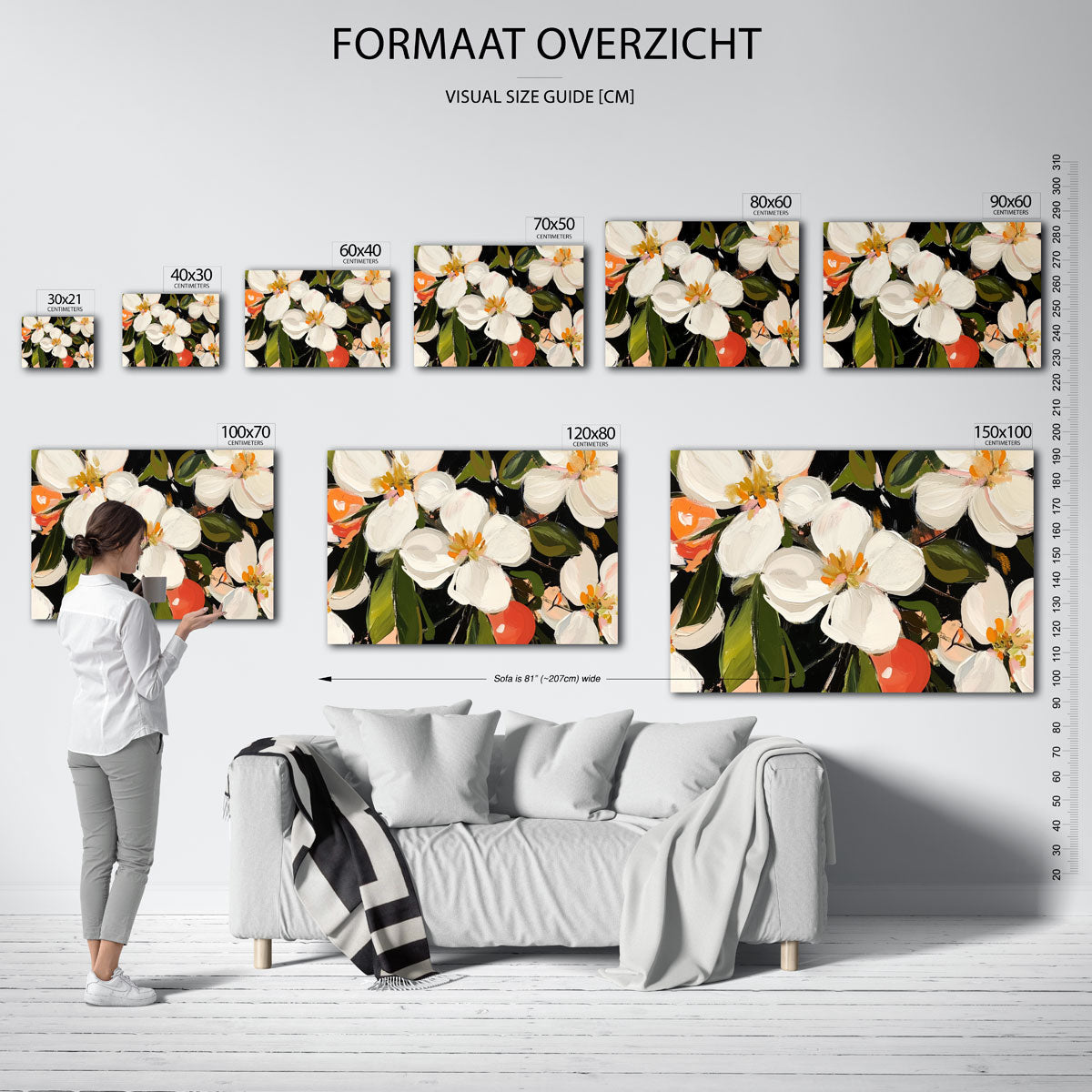 Bloemen en bladeren Poster