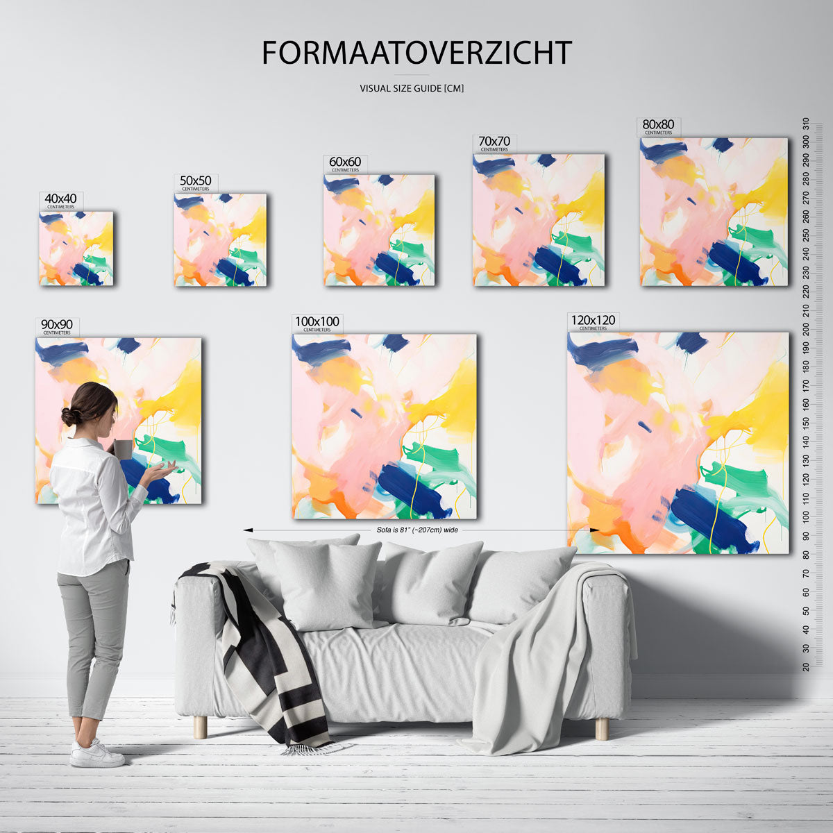 Abstracte kleurrijke vormen Poster