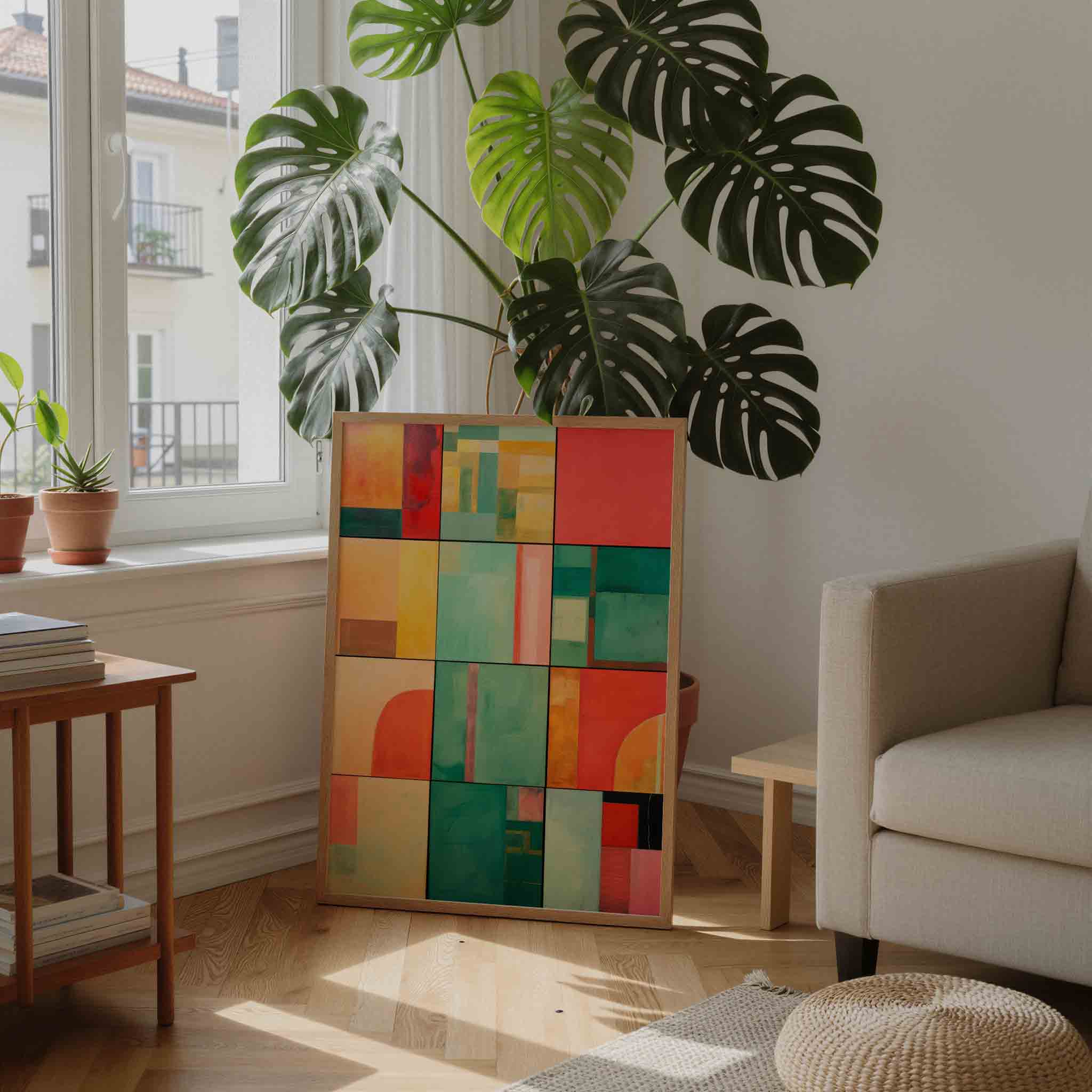 Abstracte geometrische vormen Poster
