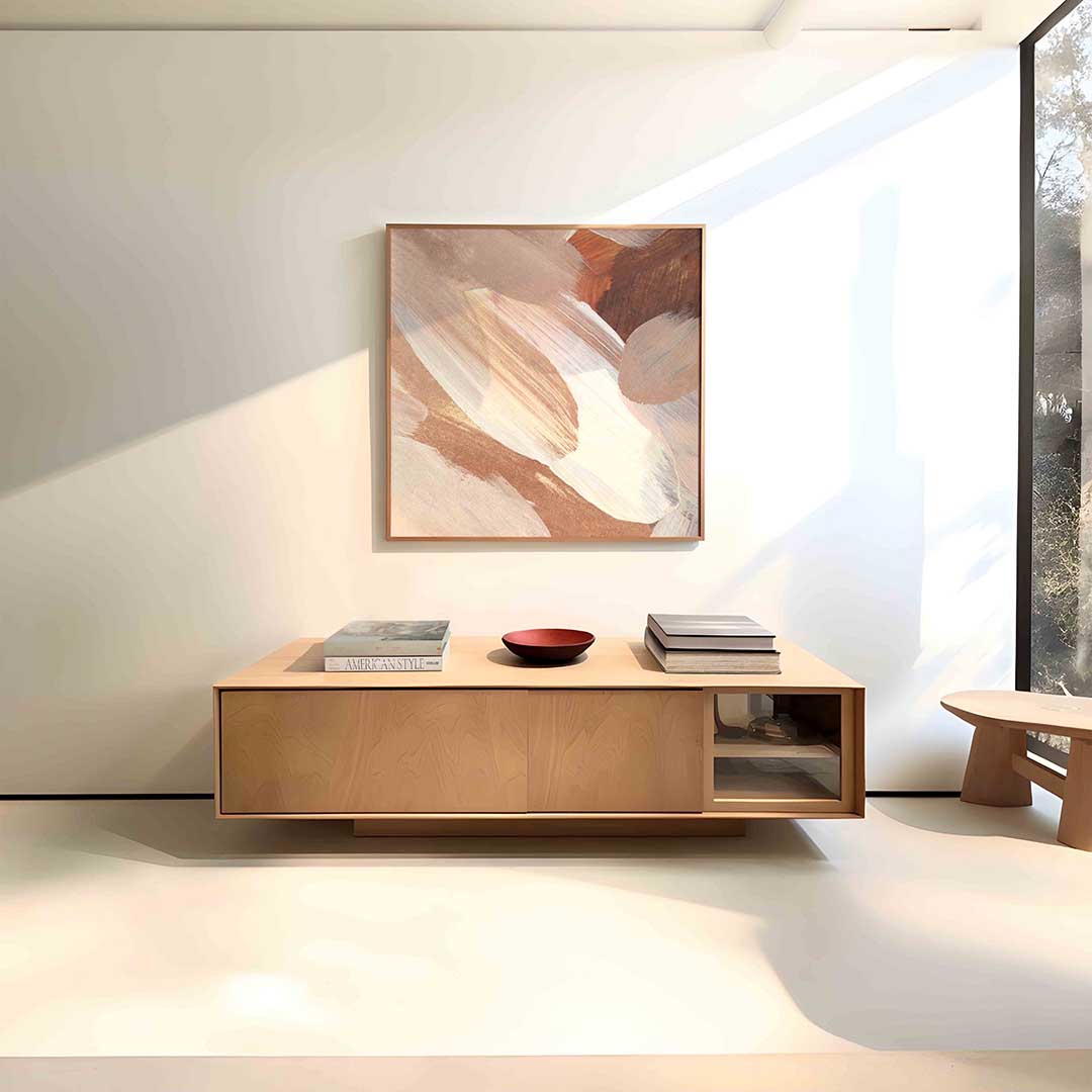 Abstracte penseelstreken Poster