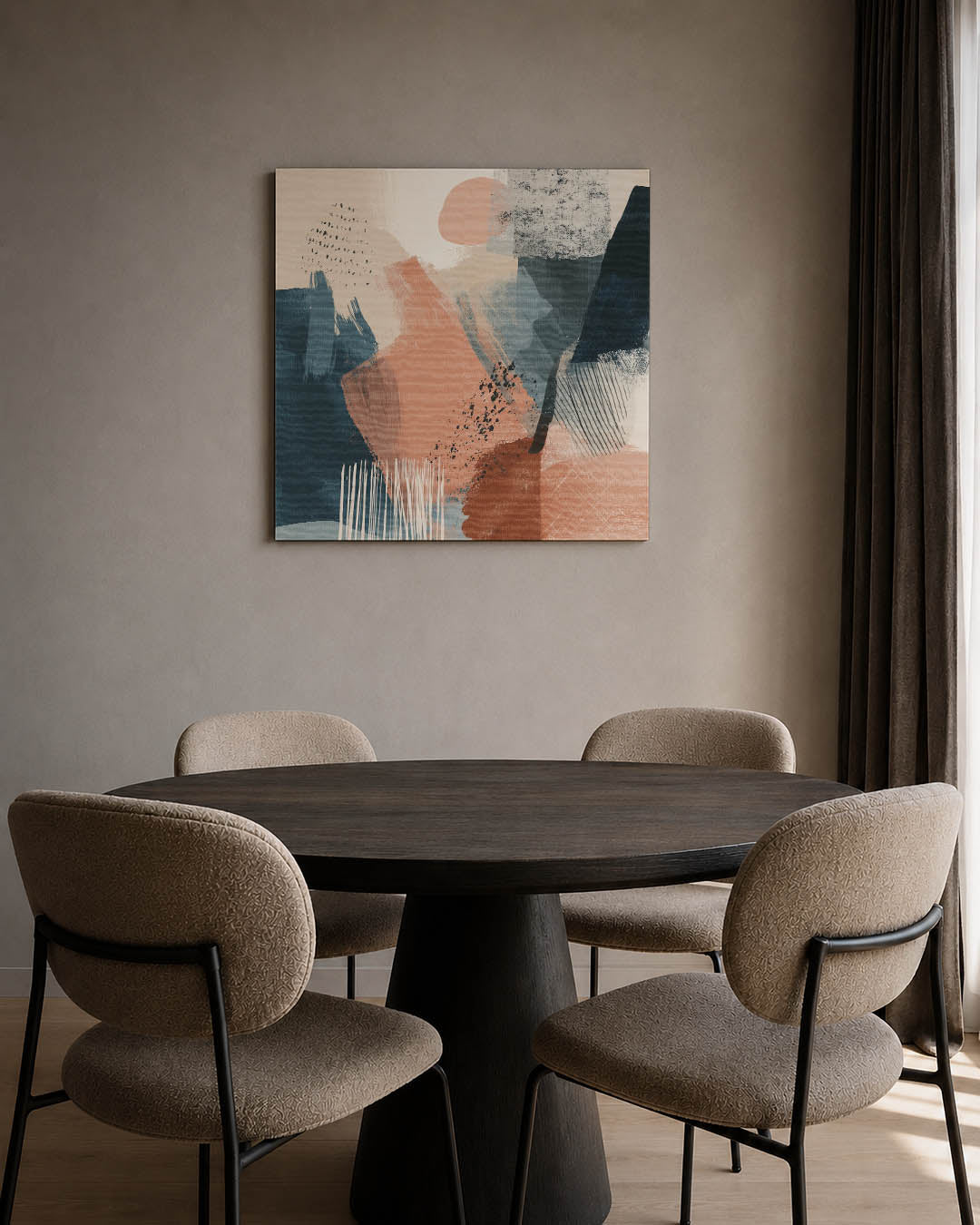 Dynamische kleurencompositie Kunstwerk