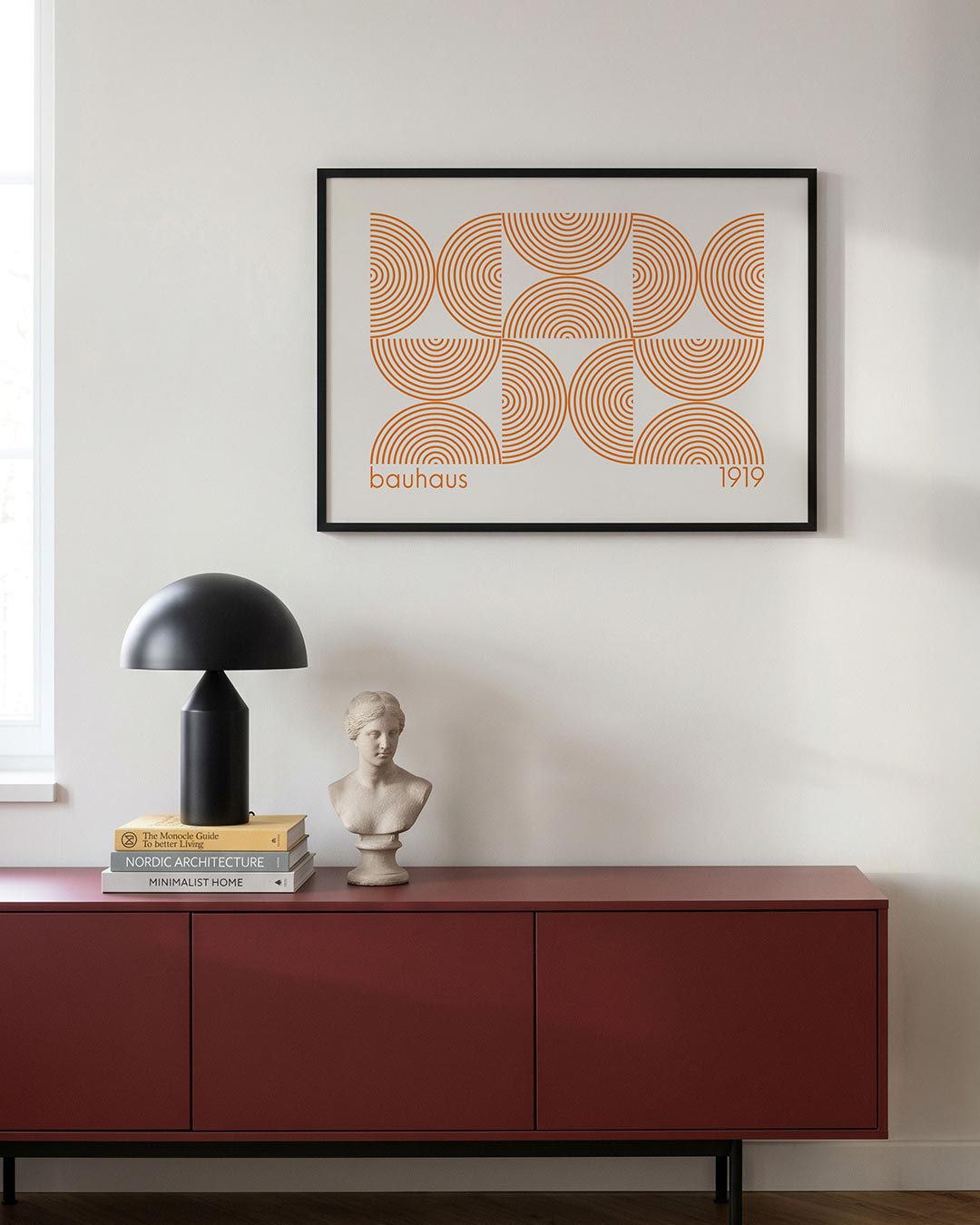 Cirkelpatroon en lijnen Poster