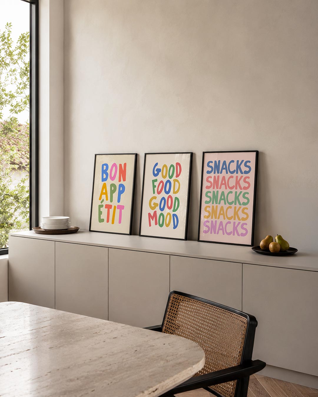 Kleurrijke letters Posterset