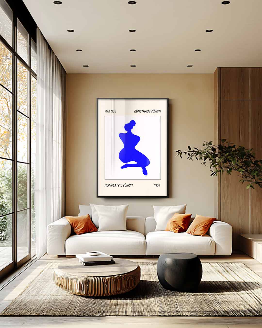Abstracte Dansende Vrouw Kunstwerk-canvas-dibond-plexiglas-wanddecoratie-WallArtistic