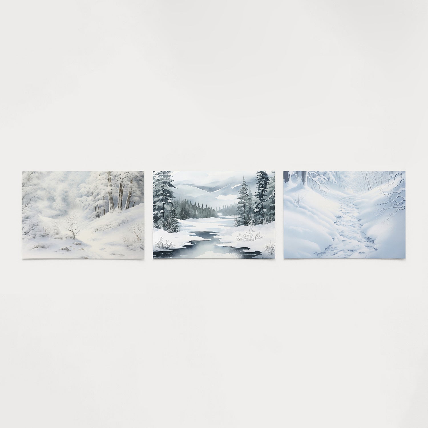 Winterse sereniteit Posterset