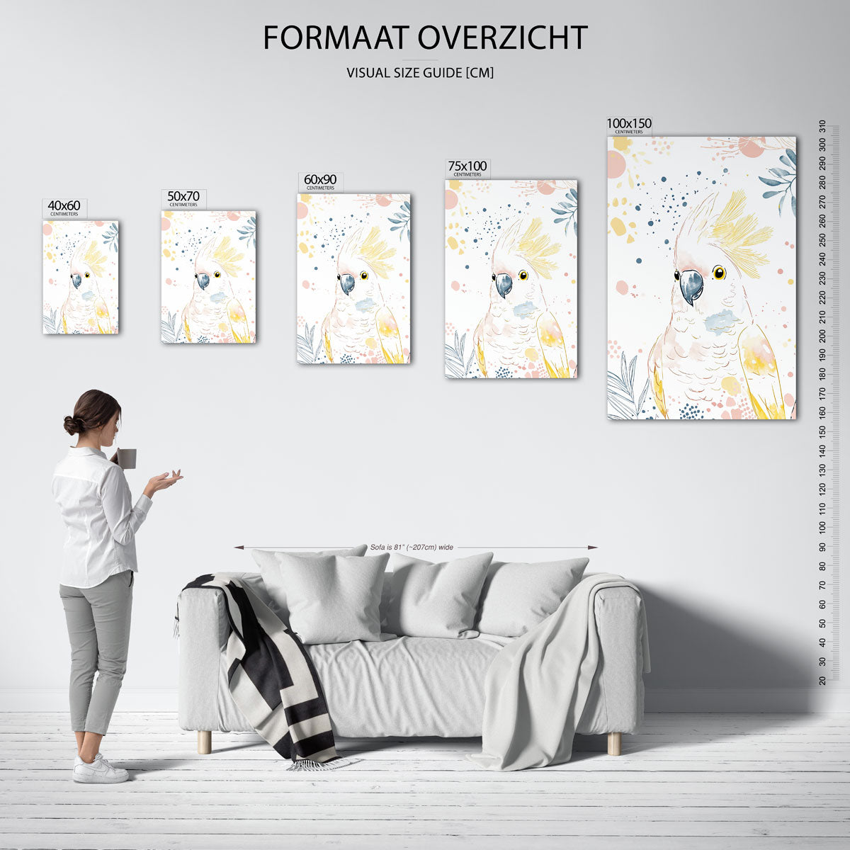 Vrolijke vogel illustratie Kunstwerk