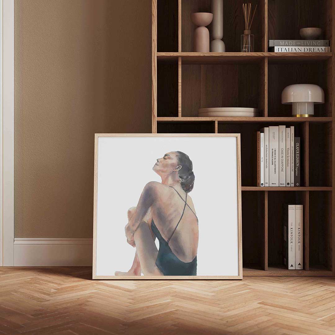 Zittende vrouw Poster