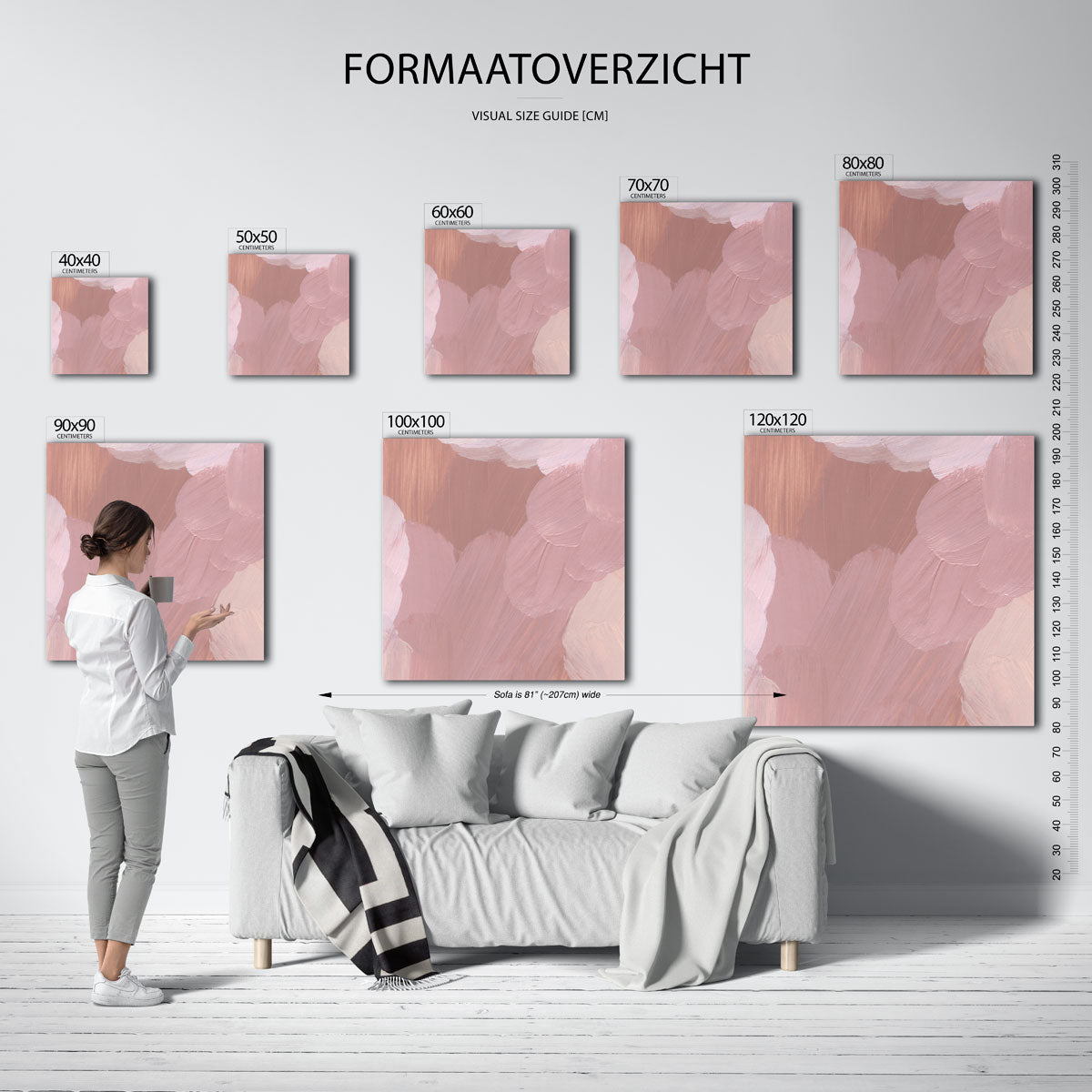 Abstracte roze vormen Poster