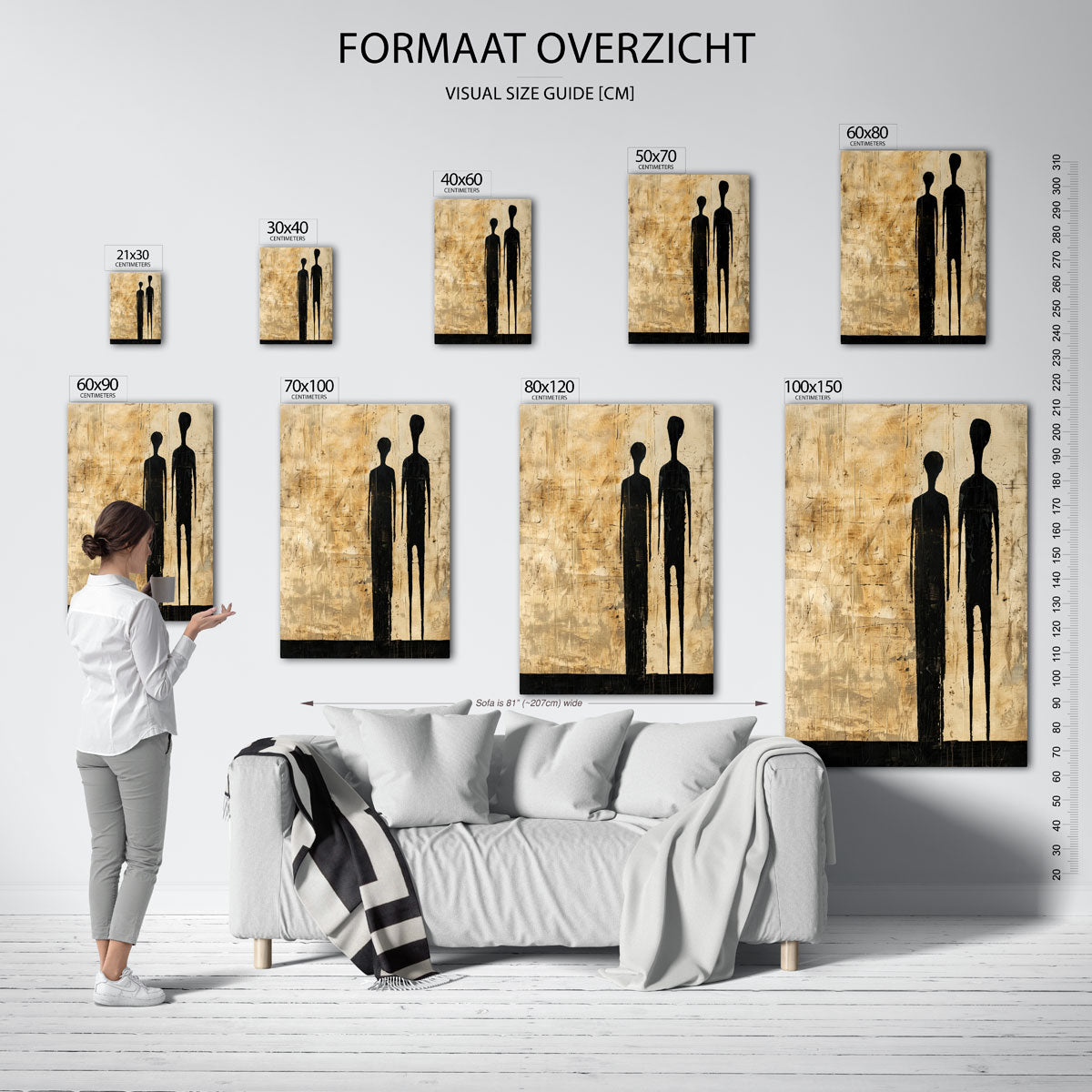 Twee zwarte figuren Poster